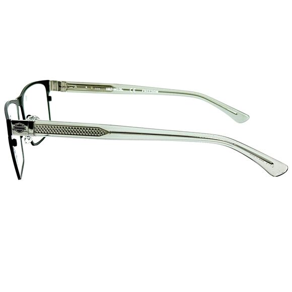 Harley Davidson HD9003 Men's Metal Eyeglass Frame 001 Shiny Black 56-17 - Picture 4 of 5